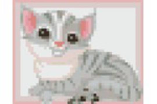 Cute Cat One [1] Baseplate PixelHobby Mini-mosaIc Art Kit
